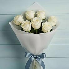 7 Белых роз Эдлесс Лав в Агинском Букет 7 Белых роз Эдлесс Лав в Агинском