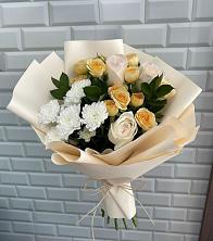 Букет цветочный вальс в Агинском Букет цветов из: Розы и Хризантемы в Агинском