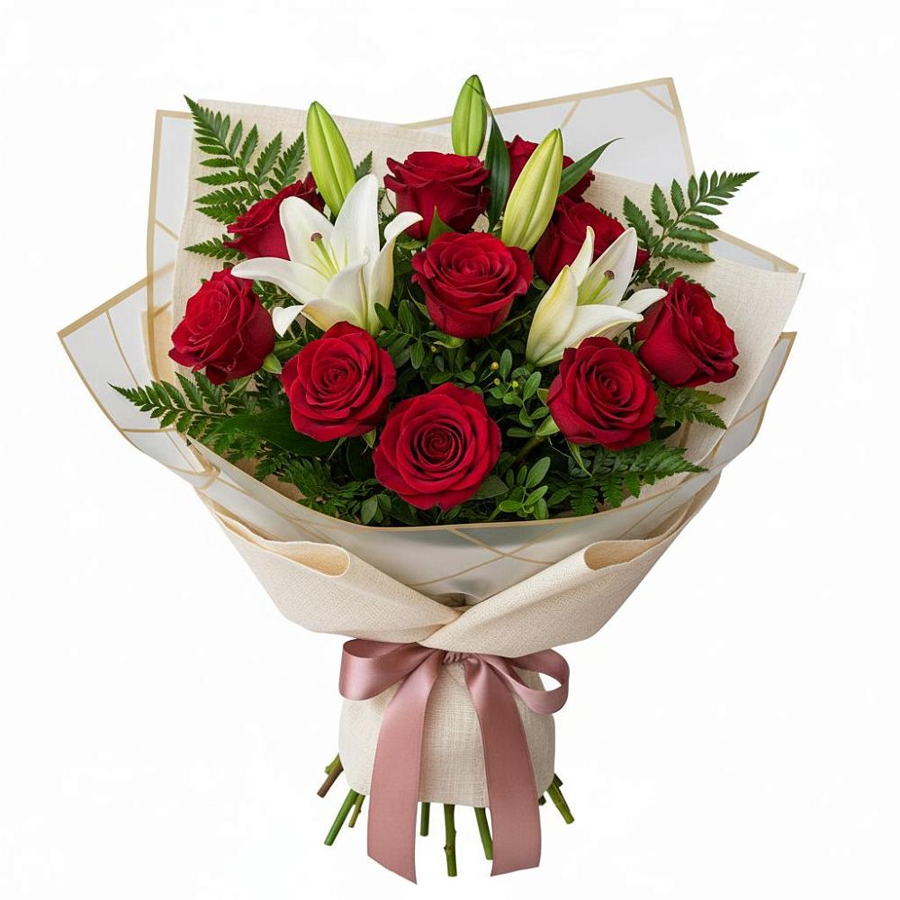 Букет цветов из: Лилии и Розы в Агинском