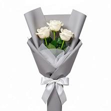 Букет 3 белые розы в Агинском Букет 3 белые розы в Агинском