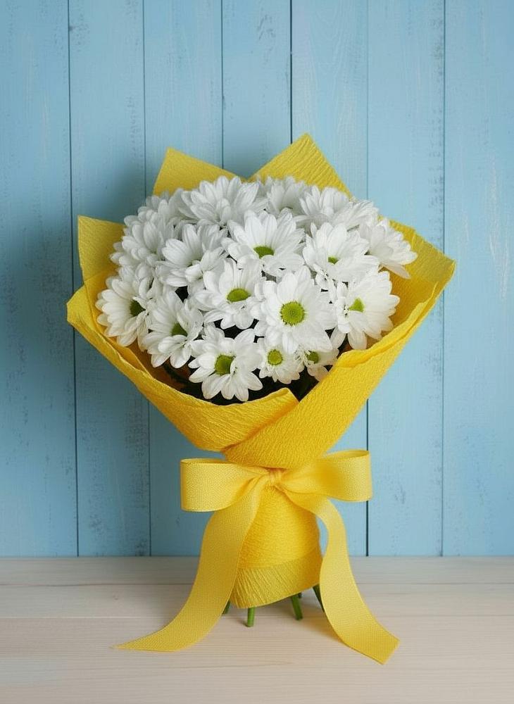 Букет Застенчивые лепестки в Агинском Букет цветов из: Хризантемы в Агинском