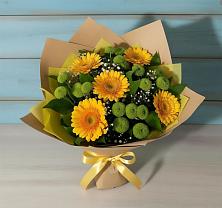 Букет цветов из:  Герберы и Хризантемы в Агинском