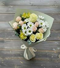 Букет цветов из:  Альстромерии, Розы и Хризантемы в Агинском