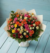 Букет Микс из разноцветных кустовых роз #REPLACE_PRED# Агинском